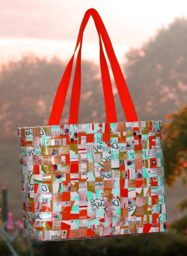 Плетеная сумка - «Поделки»