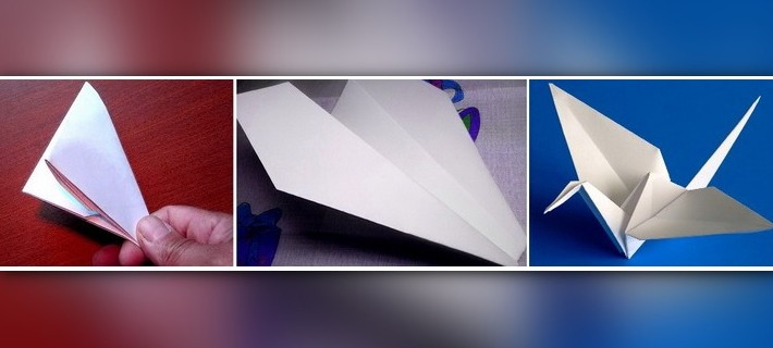 Оригами: самолетик, журавлик, хлопушка - «Поделки»