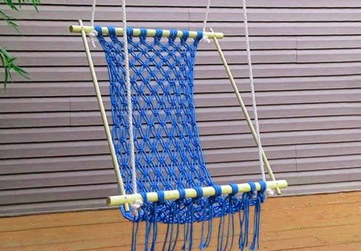 Плетеный гамак в технике макраме - «Поделки»